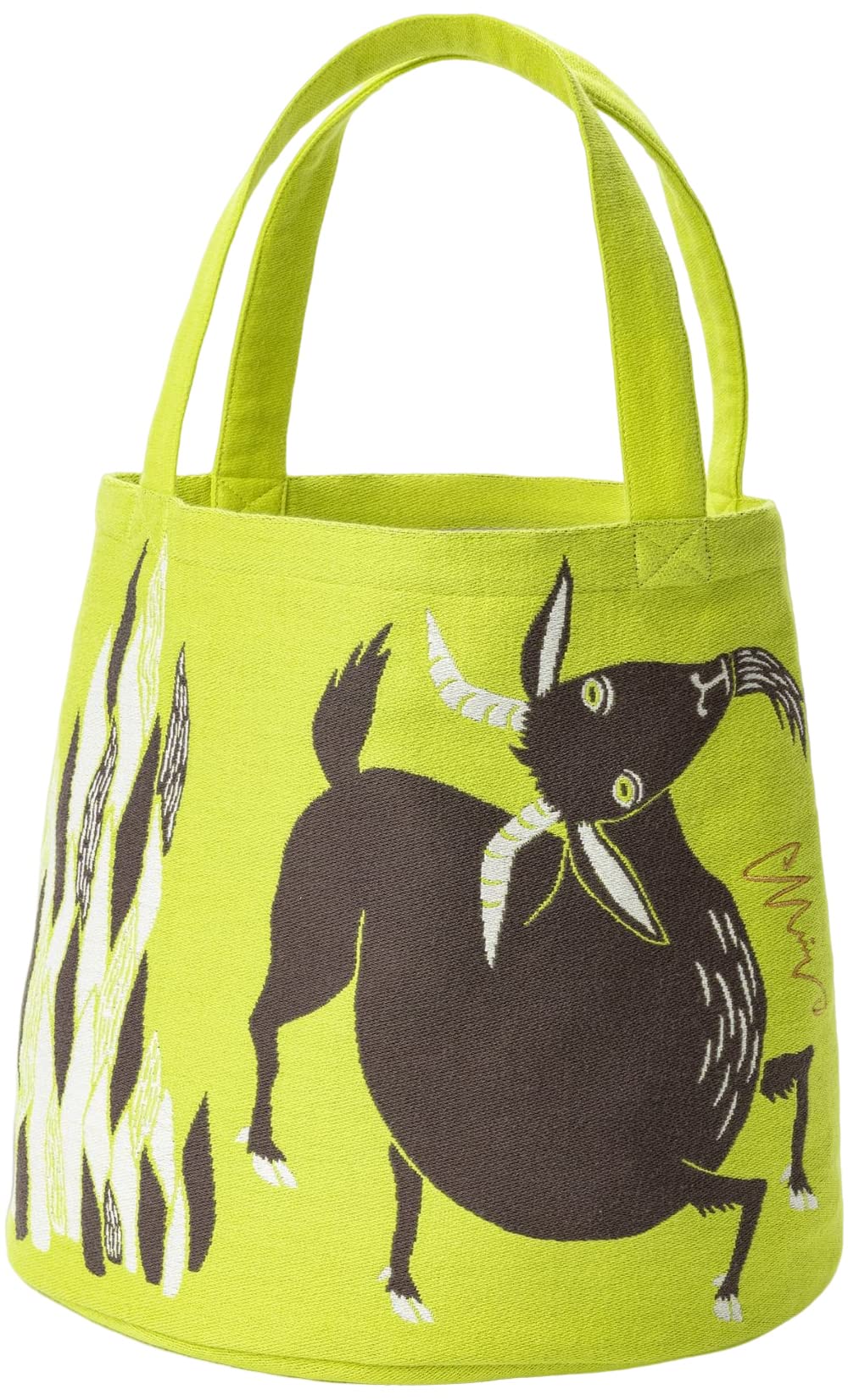 Emplet Veil Сумка-тоут от Morita MiW Прыгающие козы на скалистой горе Светло-зеленый Прекрасная круглая форма Плотно сотканная плотная ткань с элегантным 9450₽