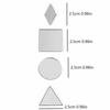 200PCS Multi Shape DIY Craft Mirror Stickers Acrylic Round Square Triangle Mirror Tiles Decals Adhesive Backing 2.5cm