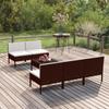 Day and Night - Day and Night Garden Furniture Set 6 Pieces and Brown Synthetic Rattan Cushions