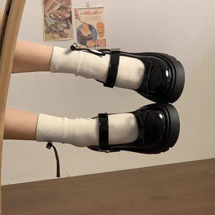 Fashion Shoes for Women 2024 Hot Sale Autumn Women's Pumps Buckle Mary Jane Round Toe Solid Butterfly-knot Mid Heel Dress Cute Pumps