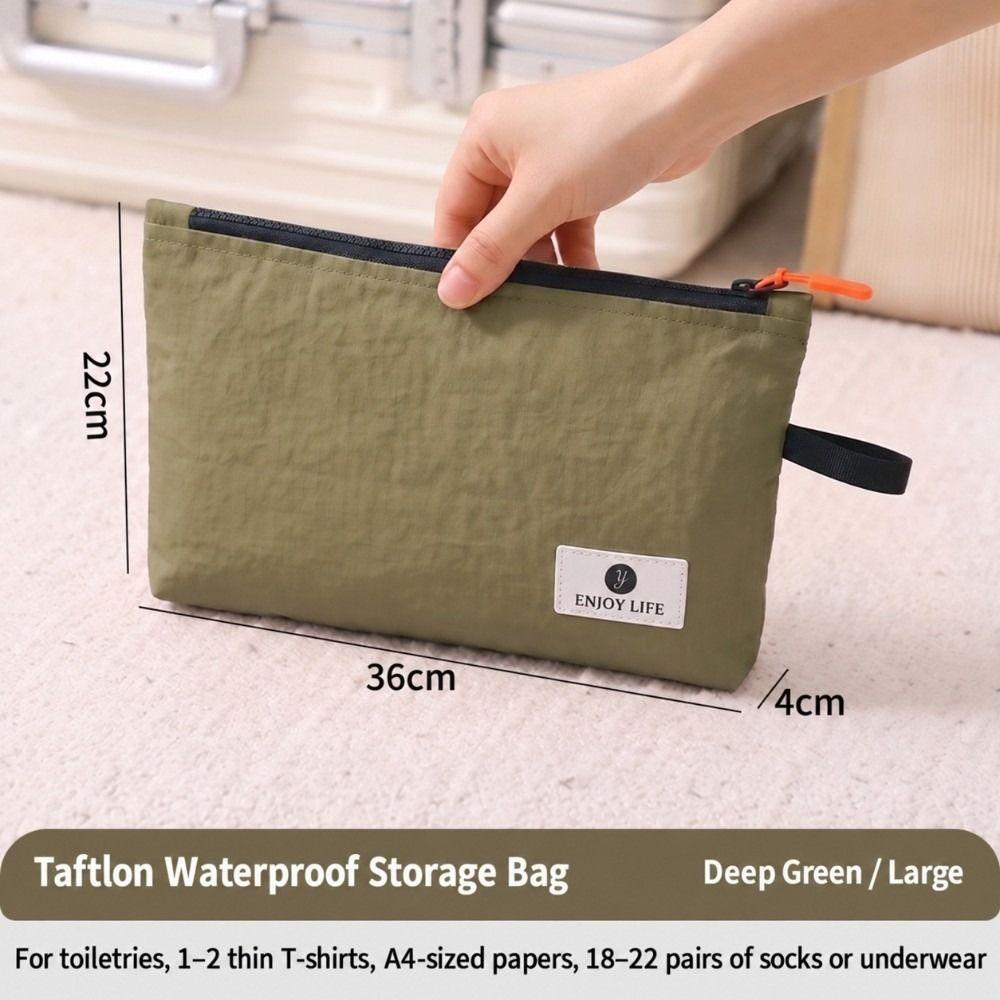 Waterproof Cosmetic Pouch Zipper Closure Underwear Storage Bag Business Trip Luggage Storage
