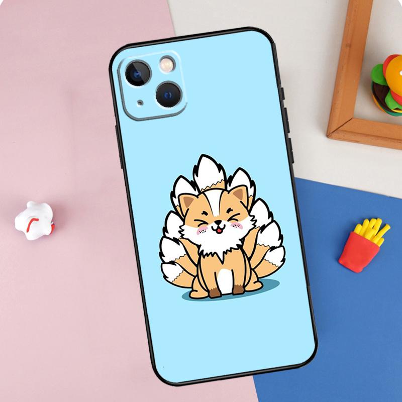 Nine-tailed Fox Case For iPhone 11 12 13 14 15 16 Pro Max Mini XS XR X Plus Soft Protection Cover