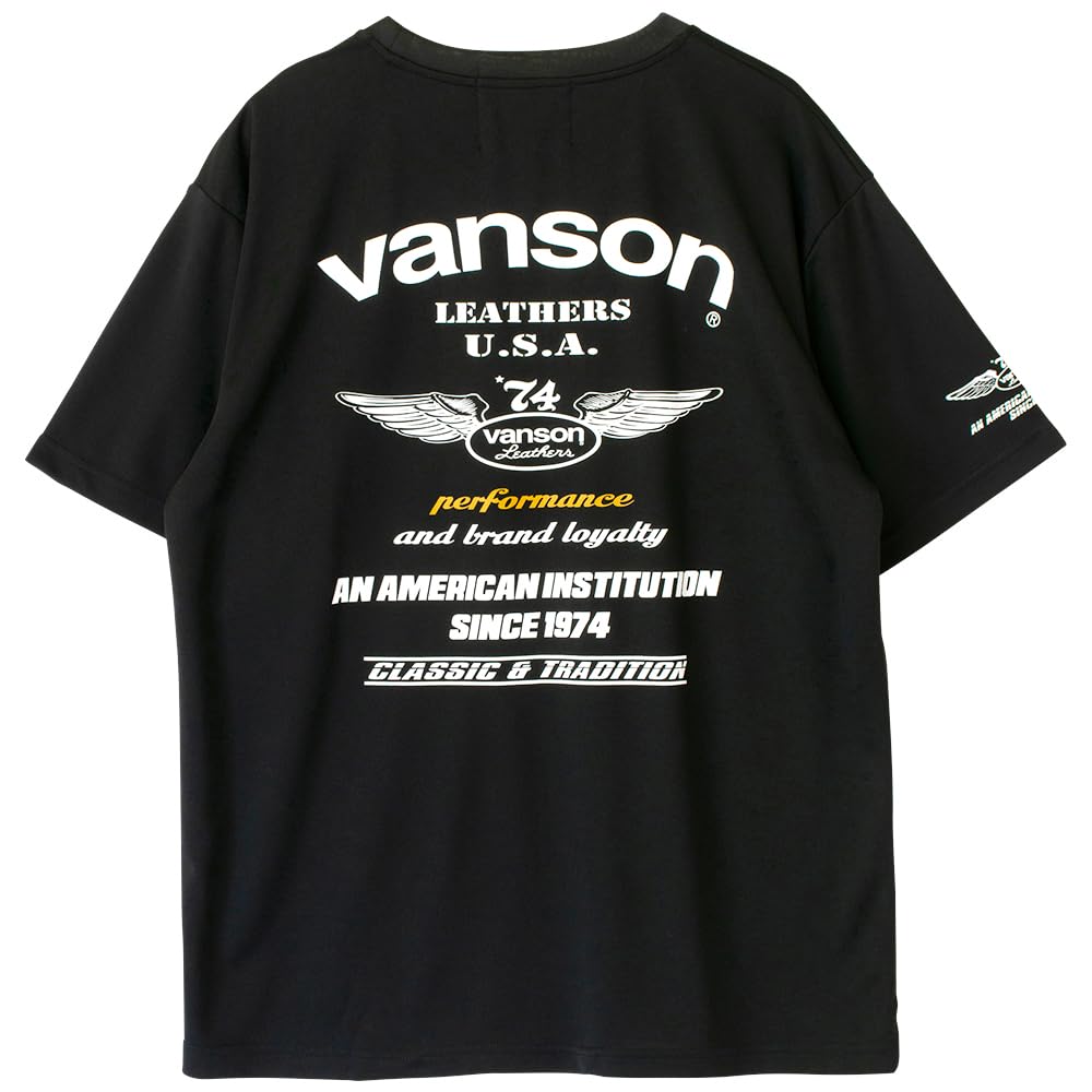 Vanson Streetwear Mesh T-Shirt, Black