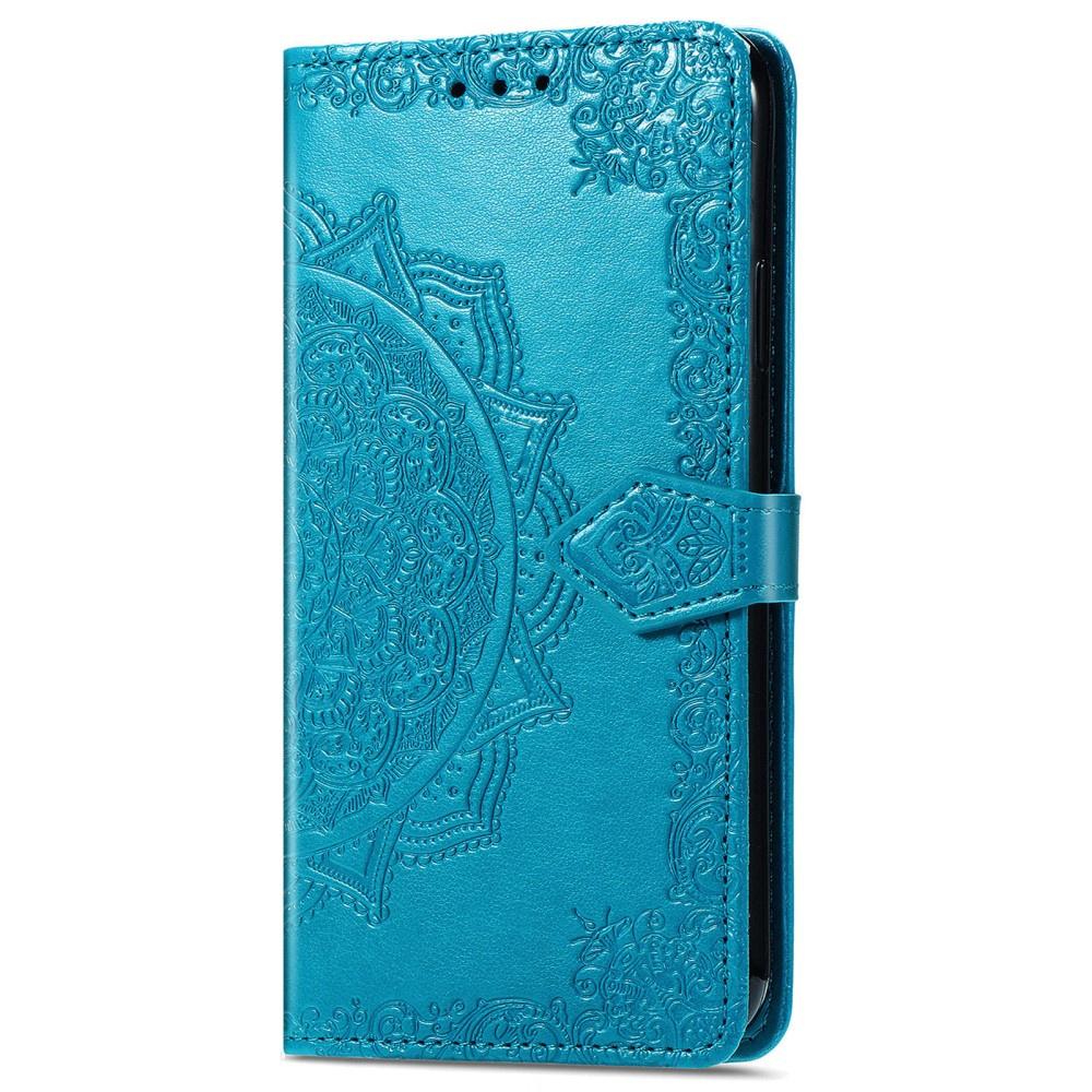 Flip Case for Motorola Moto E20/E30/E40, Mandala, Blue