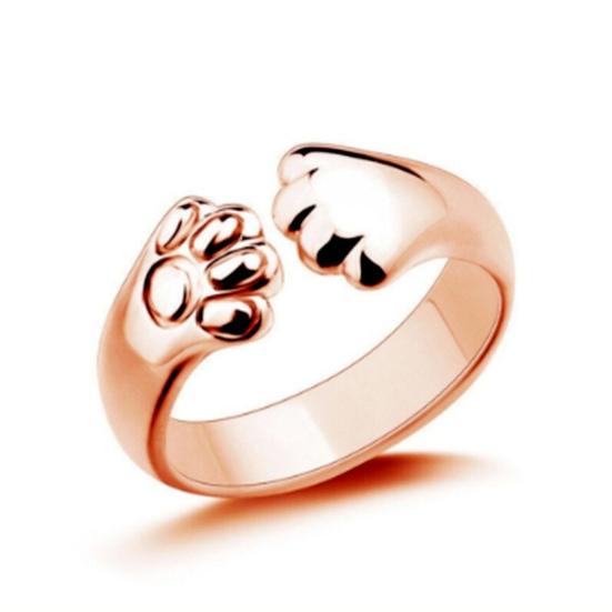 Finger Paw Opening Ring Bright Luster Jewelry Adjustable Ring for Daily Wear