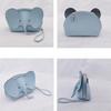 Korean  Solid Color Pu Leather Phone Purses Mini Elephant Crossbody Bags Ladies Lovely Casual Bags For Women