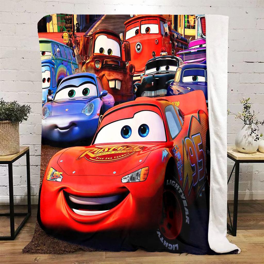 The Cars Family Portrait Cartoon Blanket Is Suitable for Use On Beds, Sofas, and Other Occasions, Making It The Perfect Gift.