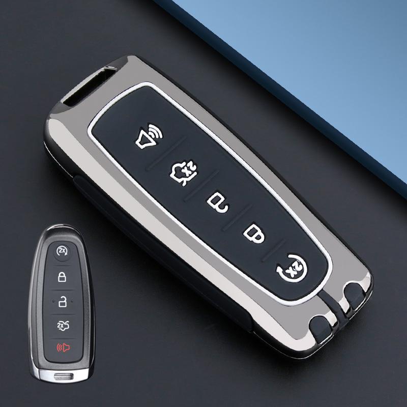 

Совместимый металлический чехол-ракушка для ключа для Ford/Lincoln Edge Explorer Navigator