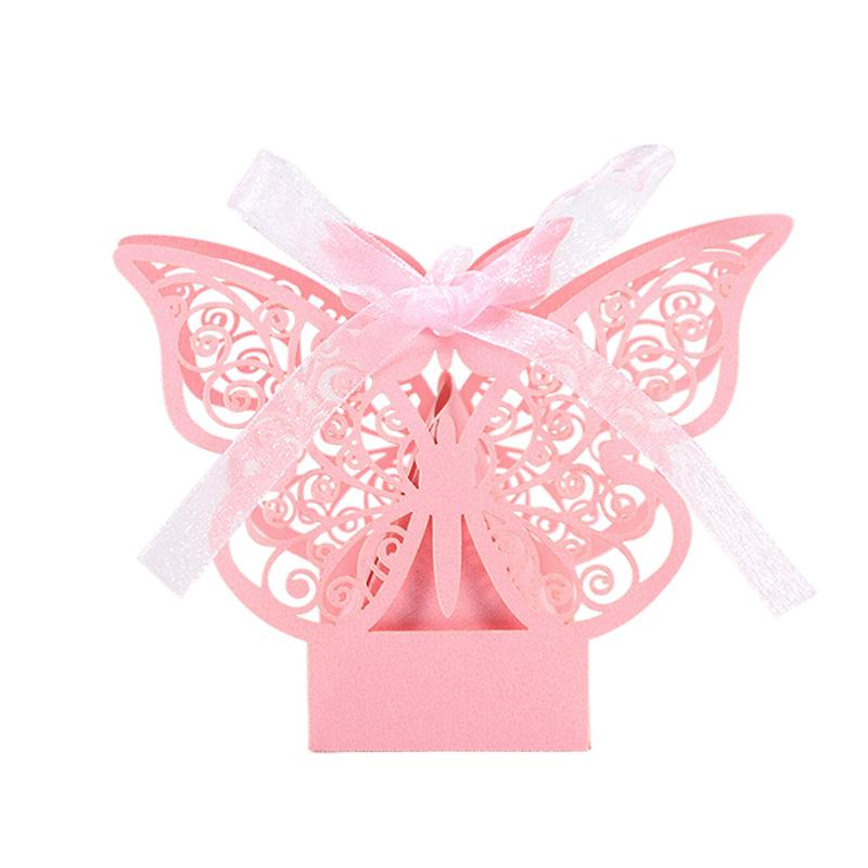 10/20pcs Butterfly Chocolate Candy Box Wedding Gifts for Guests Kids Birthday Party Decoration Supplies Baby Shower Gift Bags