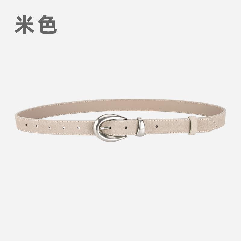 Frosted Leather Belt Ladies Suit Dress Decorative Belt Senior Women