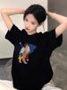 Summer 2025 Women's Loose Cartoon Print Pure Cotton T-Shirt