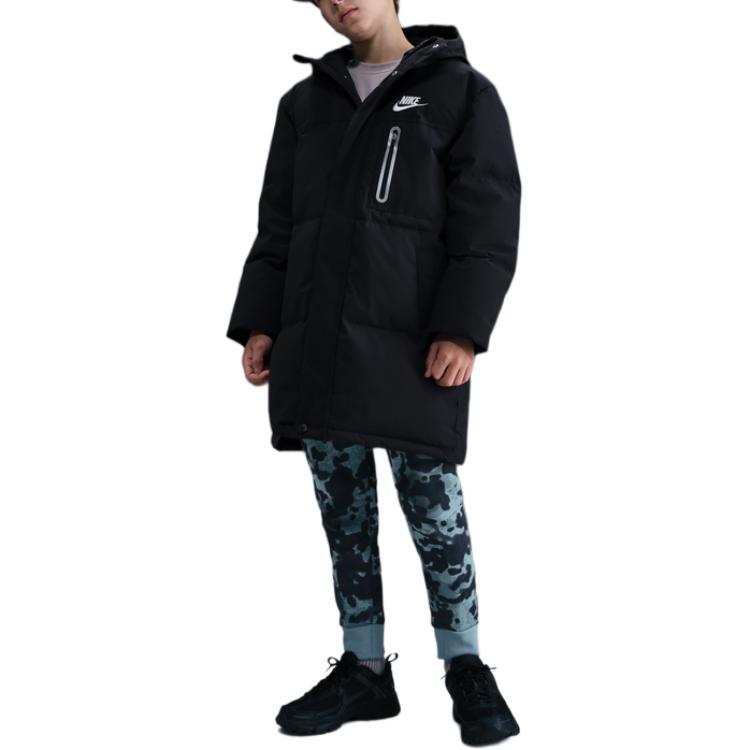 Nike Kids Down Jackets Hooded Non Detachable Moderate IO6150-010 XL