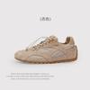 Distribution - Flat-Bottomed German Training Shoes Women'S Round Head Retro Sports And Leisure Shoes Lace-Up Forrest Gump Shoes Leather Lightweight