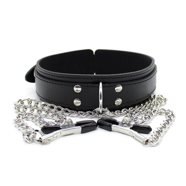 Adult Toys: Sex Collars, Nipple Clamps, SM Neck Collars, Neckbands, Bondage Restraints, Queen Training, Leashes, Couples Accessories.