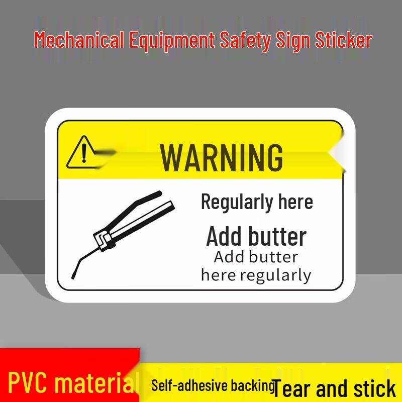 WEZHO Grease Regularly Warning Label