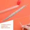 Fenrry 1Set Central Opening Curved Beading Needles Stainless Steel Tools Pins for Bead Threading String Cord Easy Jewelry Making
