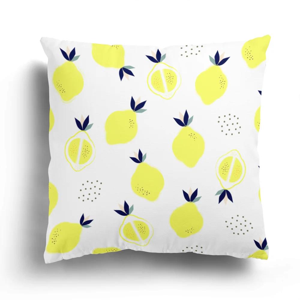 Cartoon Fruit Series Lemon Banana Watermelon Orange Pillowcase Cushion Cover Home Decor Sofa Moda