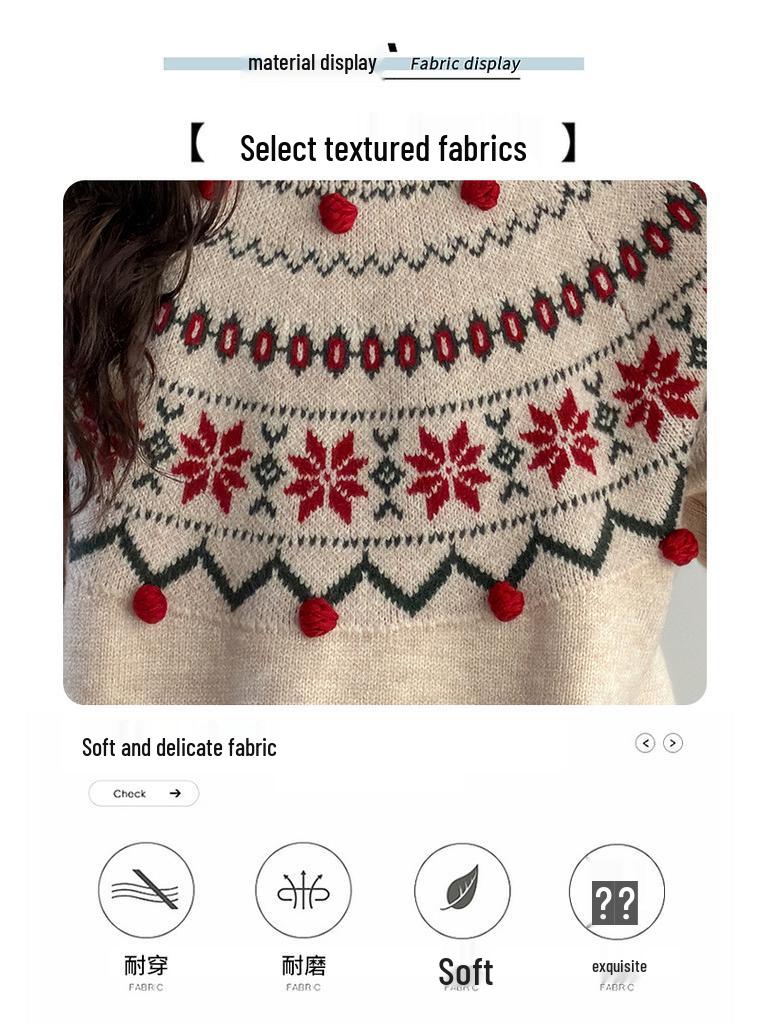 Girls' 2025 Autumn/Winter Stylish Thick Knit Sweater - Warm Fashionable Top for Big Kids