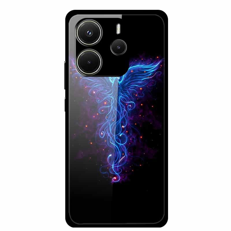 Case For Redmi Note 14 4G Case Note14 Coque Tempered Glass Hard Back Cover For Xiaomi Redmi Note 14 5G Phone Case Soft Bumper