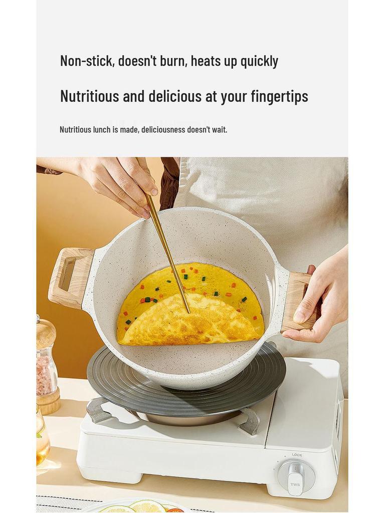Mingjue Non-stick Maifan Stone Soup & Stew Double-ear Pot for Induction Cookers