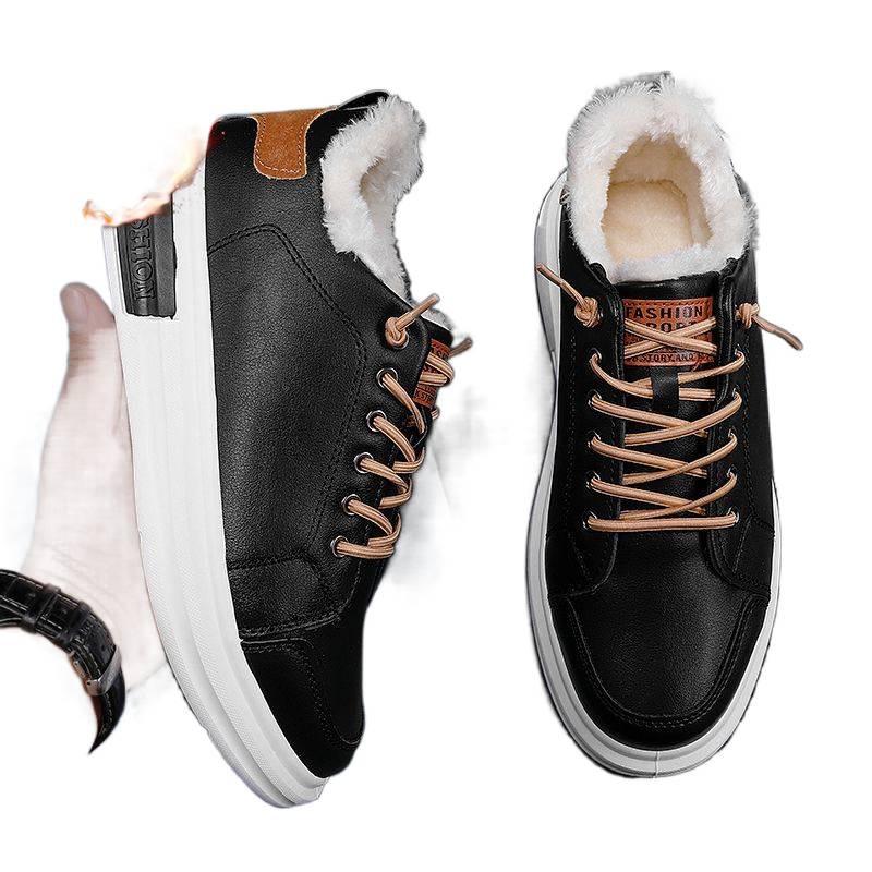 Men's High-Top Waterproof Velvet-Lined Winter Sneakers & Snow Boots