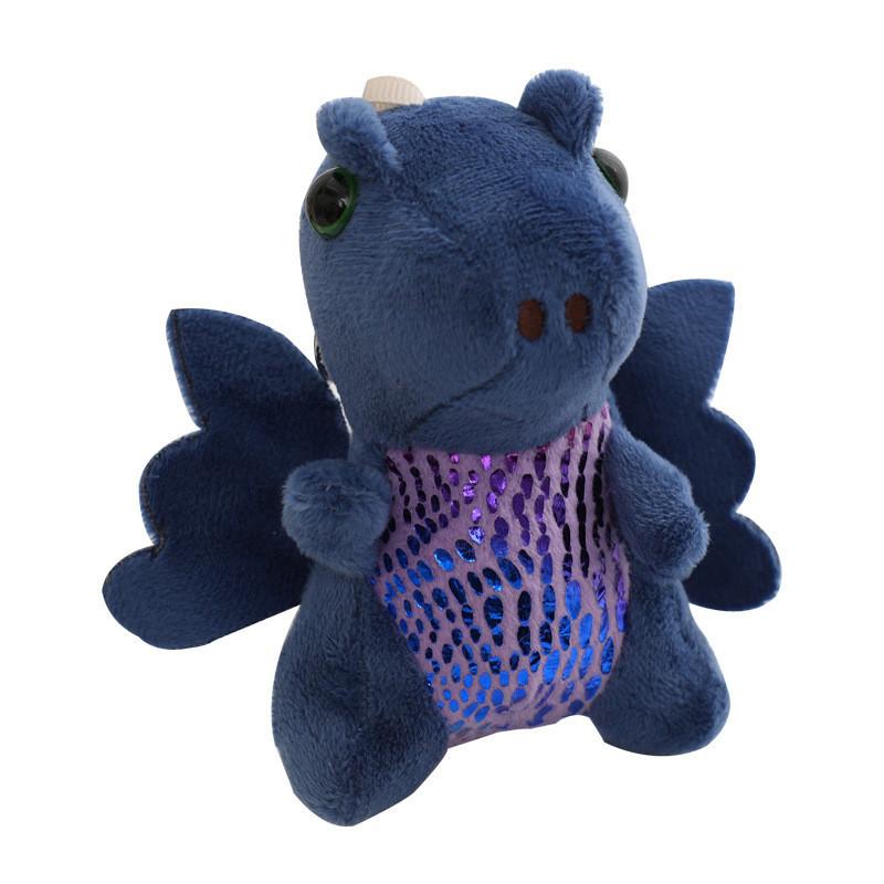 Soft Crystal Plush Dinosaur Toy Pp Cotton Filled Cute Keychain Perfect Gift