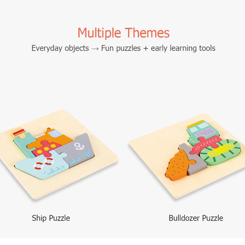 Educational 3D Wooden Puzzle For Toddlers, Wood Jigsaw Puzzles, Montessori Games And Educational Toys