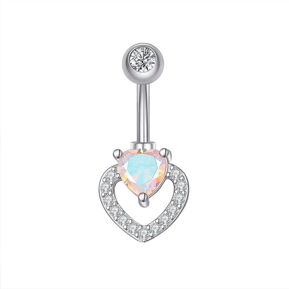 Butterfly Belly Piercings Stainless Steel Zircon Navel Ring Fashion Belly Button Rings  Girl