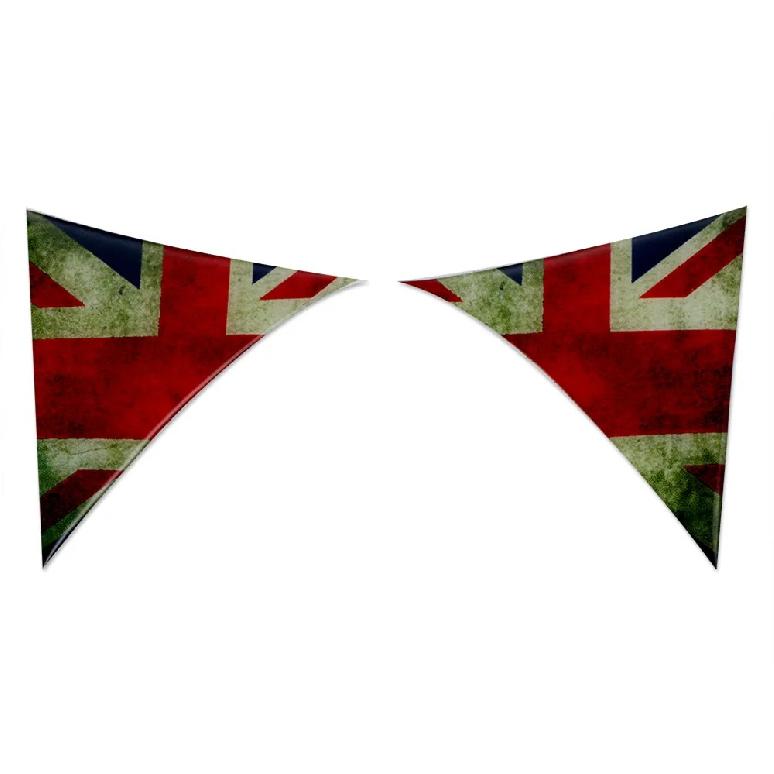 Car Styling Accessories For MINI Cooper F56 2Pcs Car Exterior Rear Back Trunk Tailfins Spoiler Wing 3D Sticker Decal Decoration