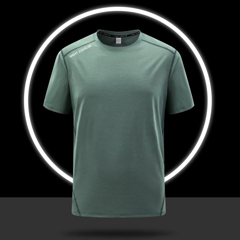 Sports T-shirt Men's Summer Loose Breathable Casual Ice Silk Short Sleeved Running Fitness Thin Half Sleeved T-shirt
