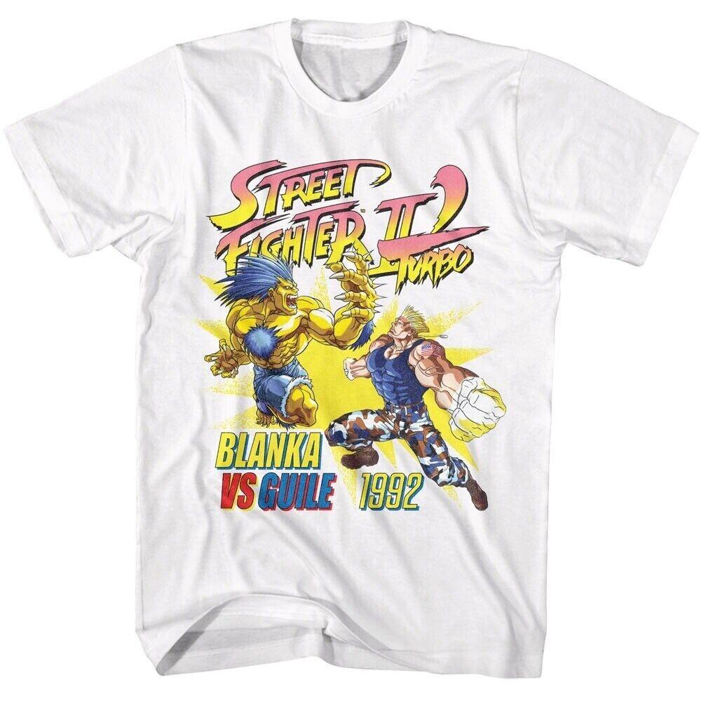 Street Fighter 2 Turbo Blanka vs Guile Men T Shirt XXXXL