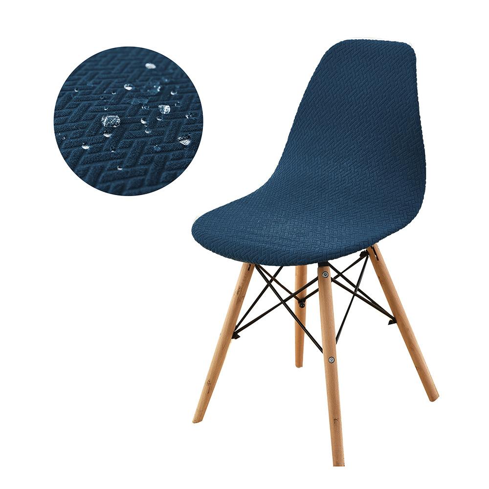 Gestrickter Köper T-Typ Wasserdichter Eames Schalenstuhlbezug Elastisch Rutschfest Einfarbig Zuhause Speziell geformter Stuhlbezug