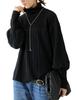 Antiqua Dolman Knit Long Sleeve Free Size 05 Black Women's PA-03570