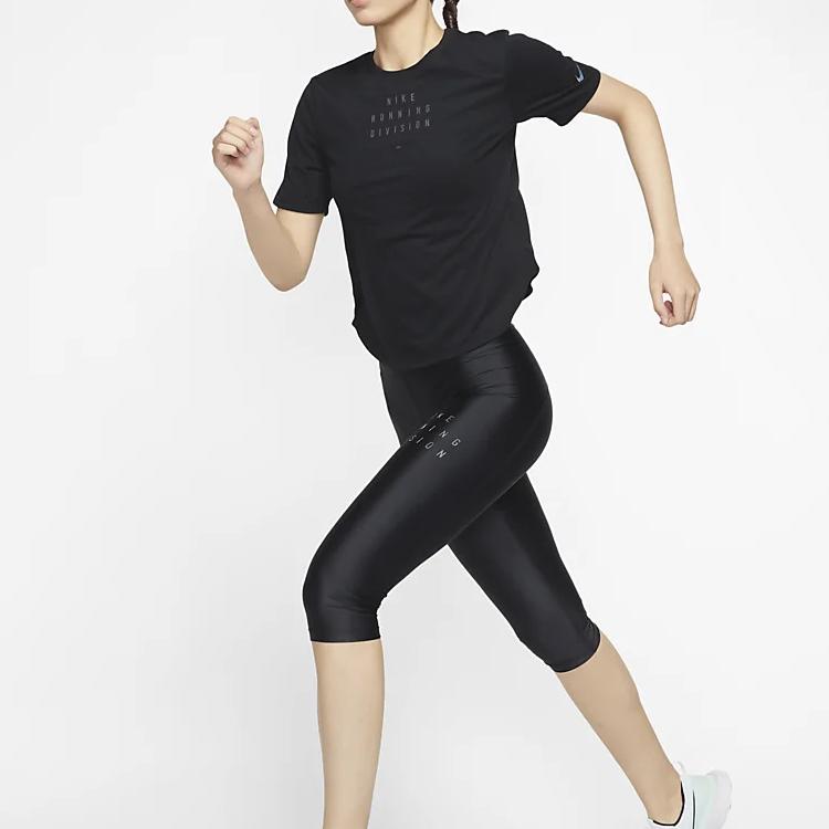 Nike SS20 Casual Sports Short-Sleeve T-Shirt Women Tops Black CV1876-010