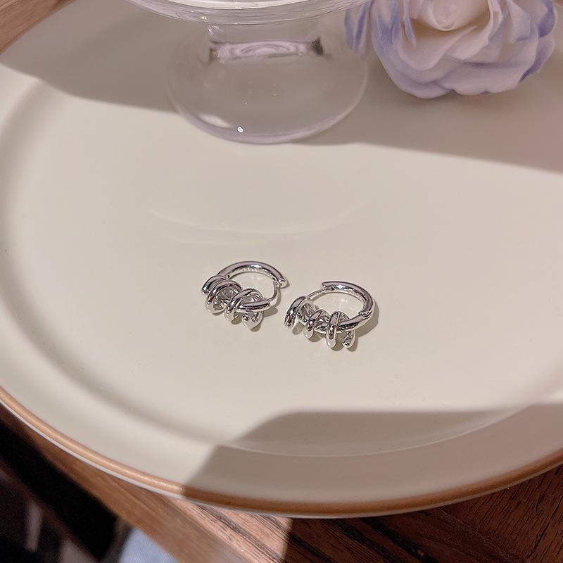 925 Silbernadel Koreanische Geometrische Ohrringe - Trendiger, Süßer & Cooler Stil für Frauen