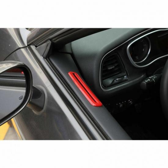 Door Air Condition Outlet Vent Trim Accessories for Dodge Challenger 2015 up Red