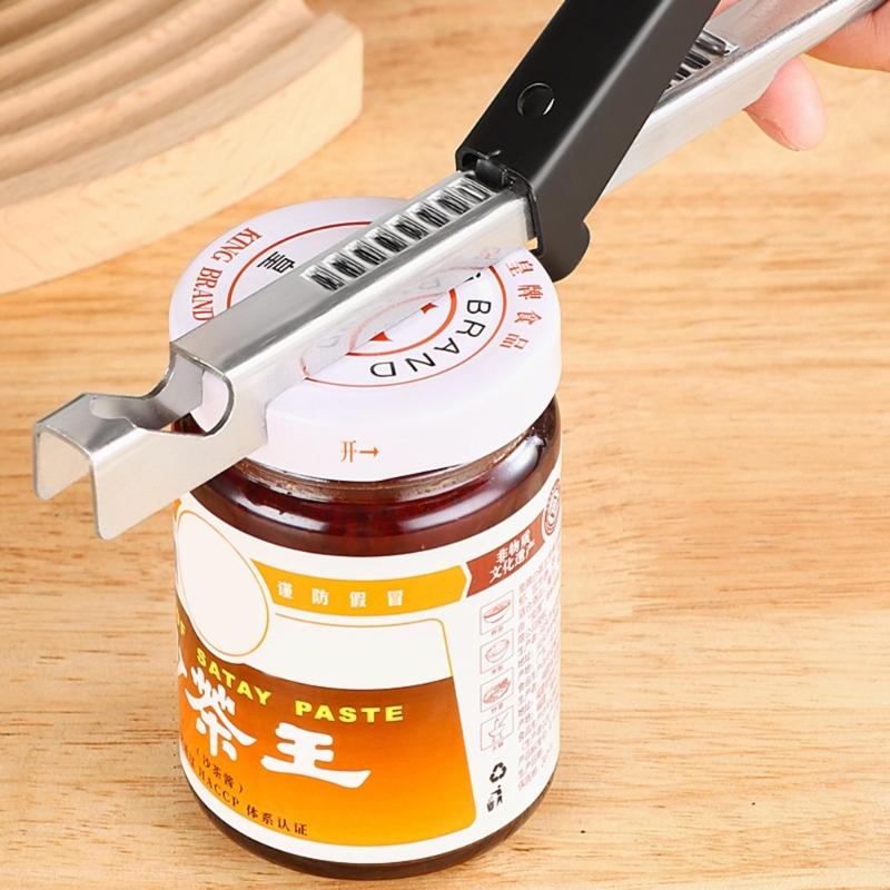 Adjustable Lid Opener Kitchen Tool Adjustable Can Opener Jar Opener Stainless Steel Lid Opener for Various Containers