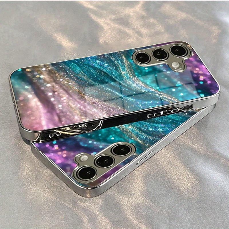 Electroplated Gold New Phone Case for Samsung Galaxy S26 Ultra S25 Plus S24 S23 S22 Fe Tempered Glass Artistic Texture Patterns