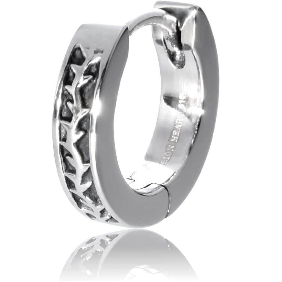 

Серьги LION HEART Серьги-кольца с шипами из хирургической нержавеющей стали, изготовленные напрямую с мешочком LH-1 (Совместимость с металлами) Мужской