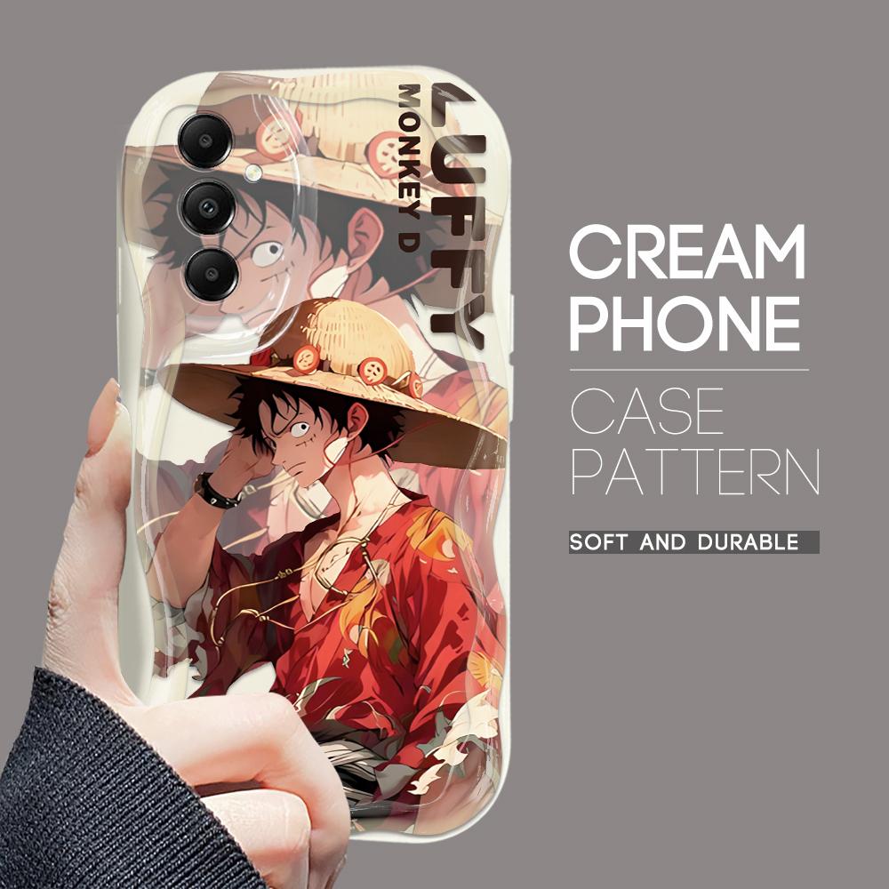 

Милый мультяшный узор, кремовая текстура, мягкий силиконовый чехол с волнистыми краями, чехол для телефона Samsung Samsung A03 белый