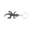 Creative Multifunction Alloy Beer Lizard Shape Aluminum Bottle Opener Keys Ring Corkscrew Openers