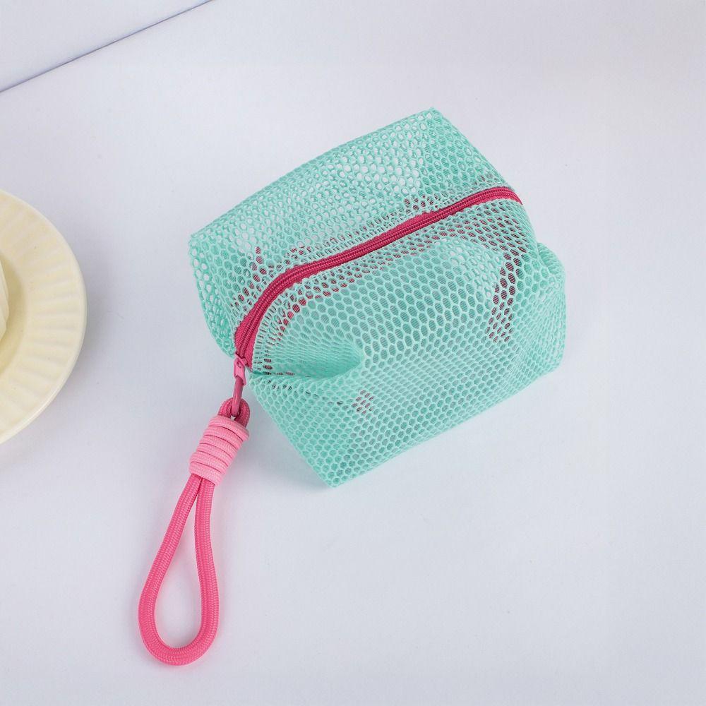 with Handle Mesh Cosmetic Bag Small Capacity Zipper Coin Purse Mini Makeup Pockets Stationery