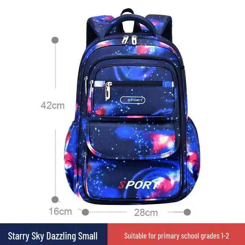 

Boys Large Capacity School Backpack with Side Opening for Grades 1-6