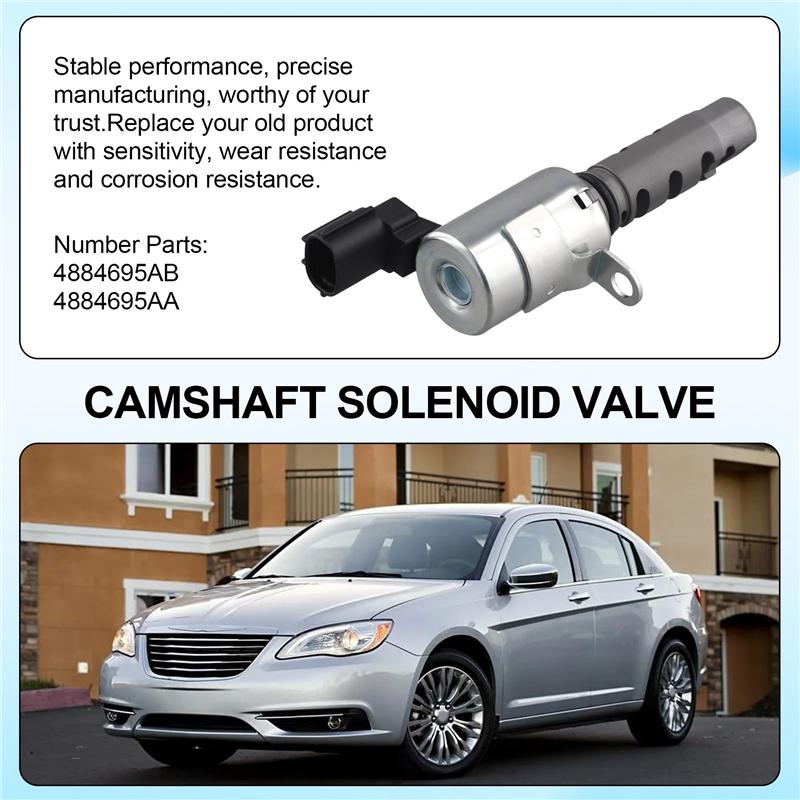 Wytrzymały-Samochodowy zawór sterujący olejem wałka rozrządu zawór elektromagnetyczny VVT 4884695AB 4884695AA Do Chrysler 200 Dodge Avenger Jeep Patriot