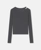 Etre Au Sommet Cut-Out Rib Cardigan (Charcoal)