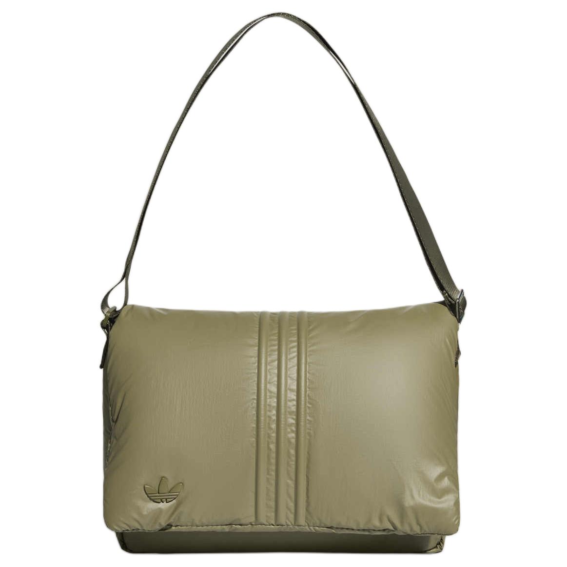 

Adidas Originals Adjustable Woven Strap Zipper Pocket Magnetic Closure Messenger Bag Unisex Shoulder Bag Green KW1275 Green