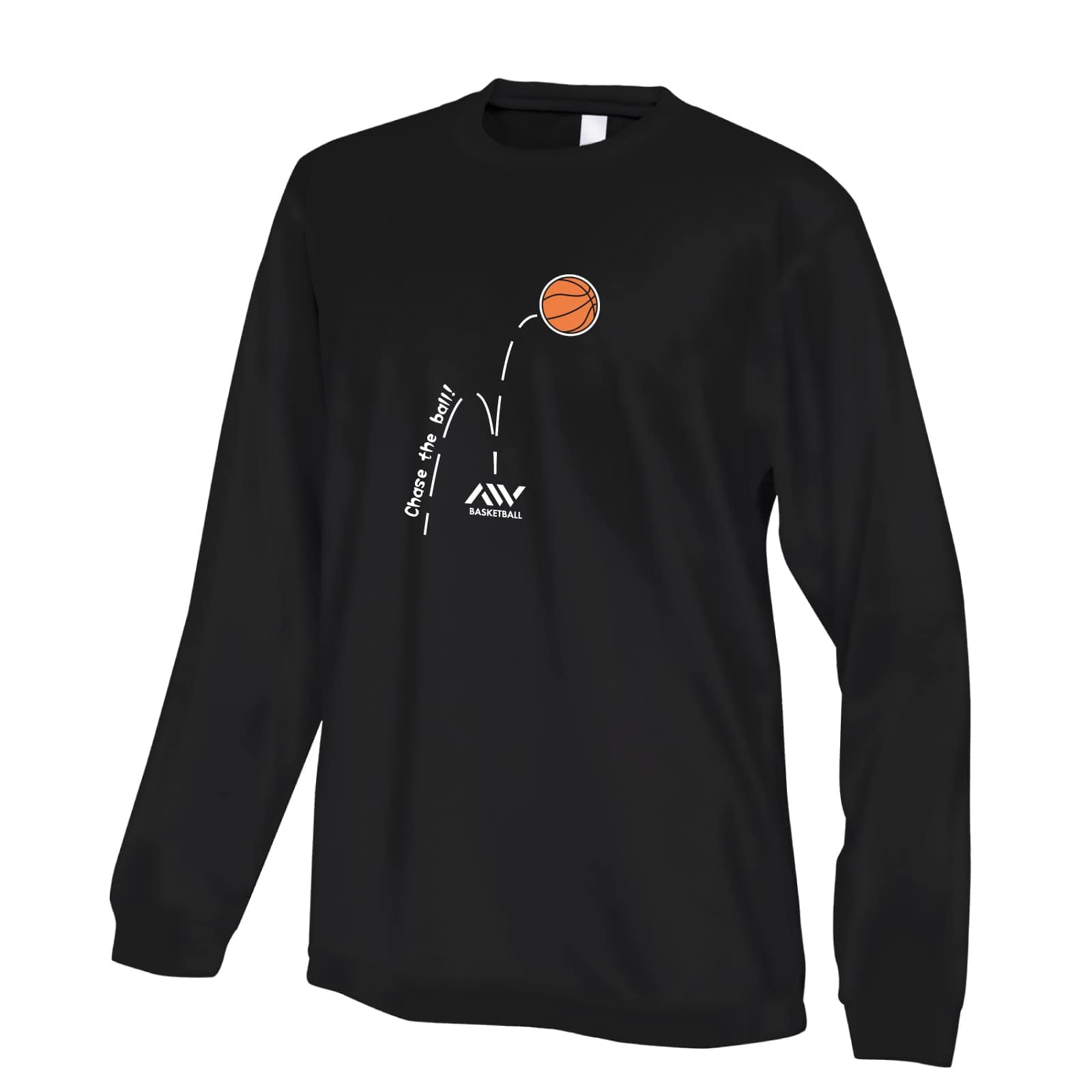 

Artworks Skobe Chase the Ball Basketball Long Sleeve Dry T-Shirt, Practice Wear, Black, Size LL