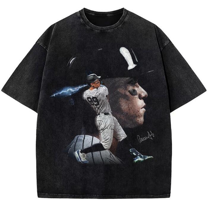 Aaron Judge New York Custom Comic Style Baseball Custom Graphic TShirt XL