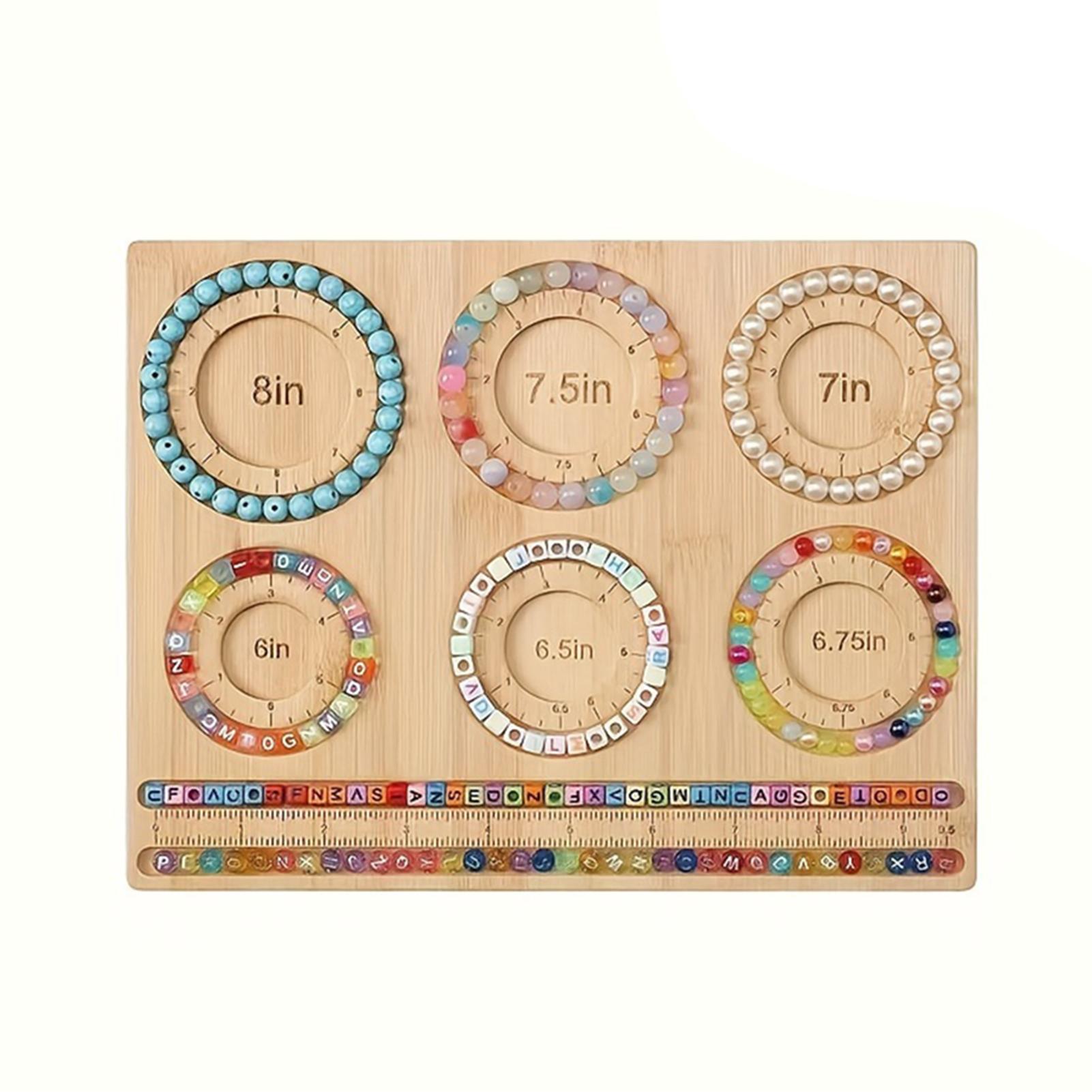 Bead Board for Jewelry Making Bamboo Convenient Bead Mat Tray for Beading Tray DIY Craft Essential Tool for Jewelry Crafters