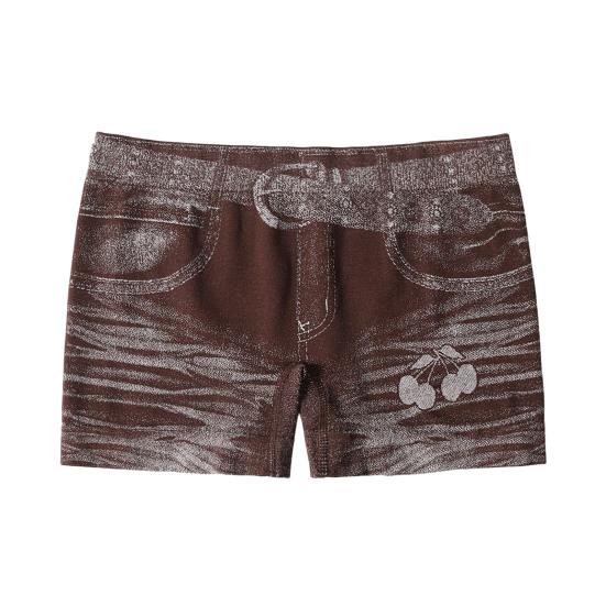 

Женские шорты под джинсу с высокой посадкой, облегающие, имитация джинсов, эластичные, шорты-боксеры, женские трусы-боксеры S